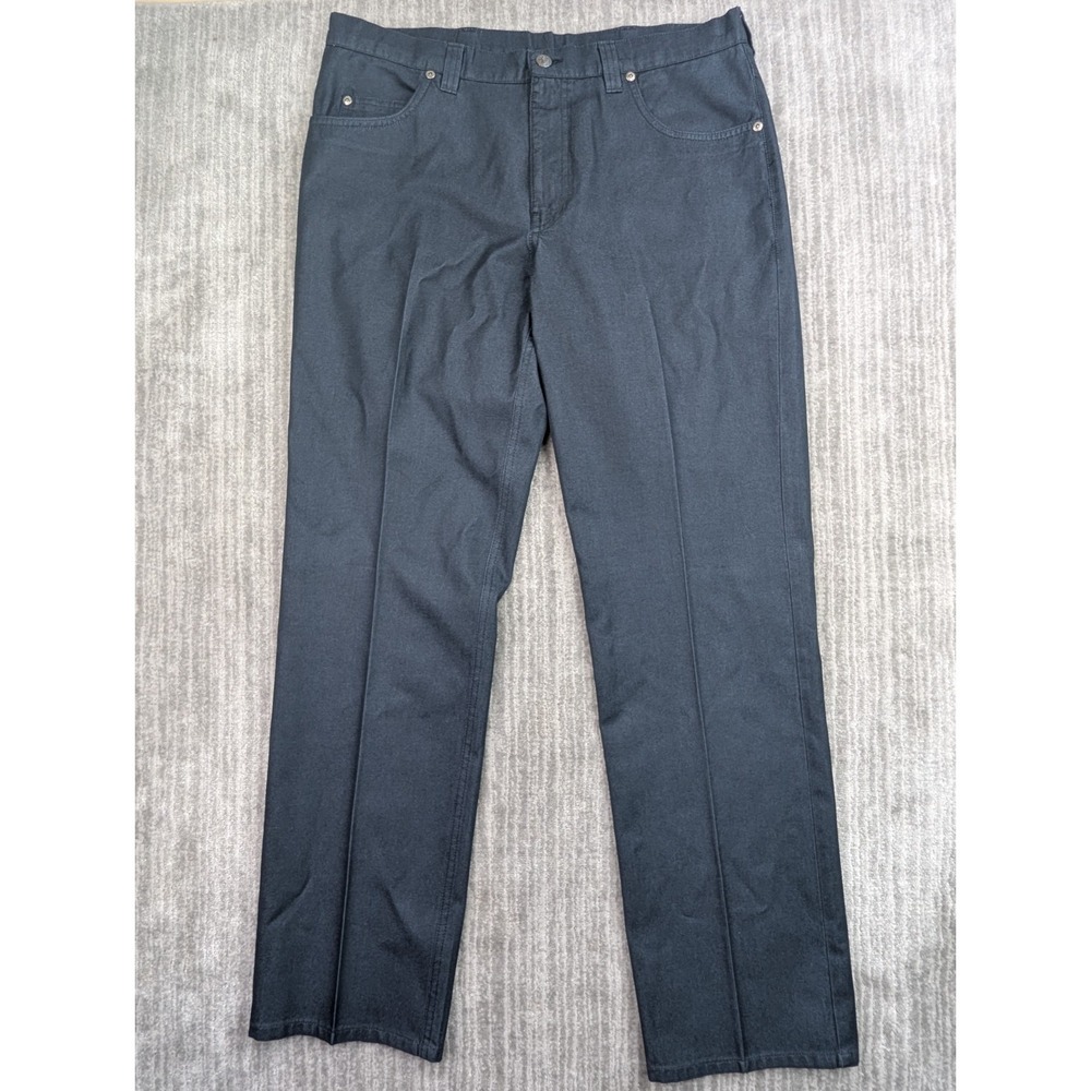 Holland & Sherry Navy Dress Pants Men's 34x32 Tom James Handmade in USA